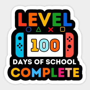 Level 100 Days of School Unlocked Shirt Boys 100th day of School Sticker